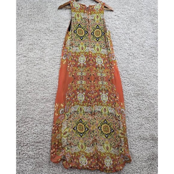 Karen‎ Kane High Low Dress S Boho Kaleidoscope Print Festival Fairycore Flowy - Picture 6 of 14